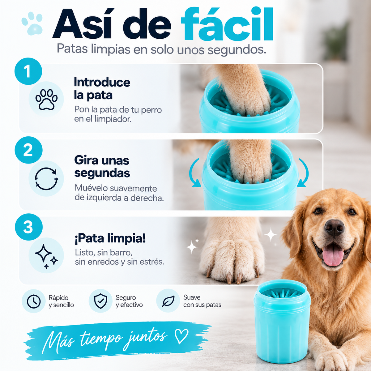 Limpiapatas Portátil para Mascotas